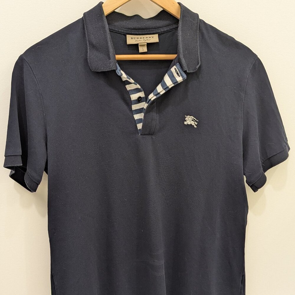 Burberry Men's Navy Blue Polo